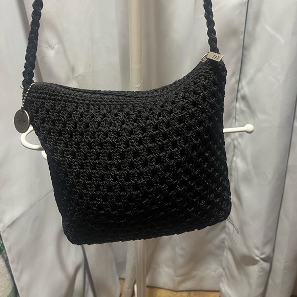 The Sak Handbags - The Sak Black Textured Crossbody Bag with Braided Strap
